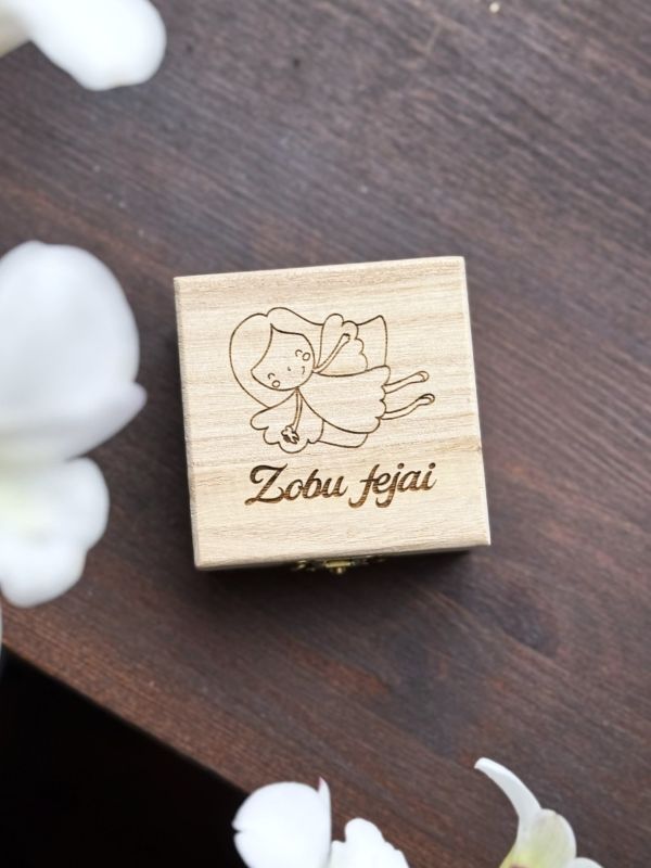 Zobu fejas lādīte ar personalizētu gravējumu